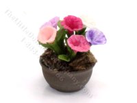 (image for) Miniature Pot of Petunias for Dollhouses