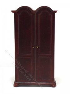 (image for) Miniature Mahogany Wardrobe with Double Rounded Top