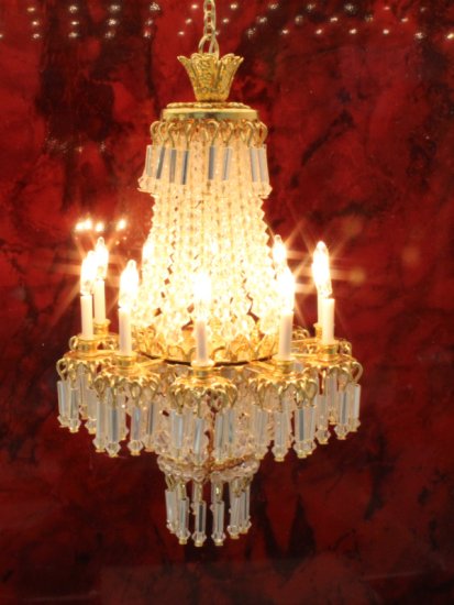 (image for) Dollhouse Scale 10 Candle Chandelier