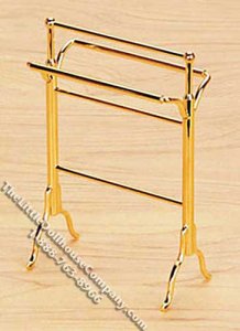 (image for) Miniature Brass Towel Rack for Dollhouses