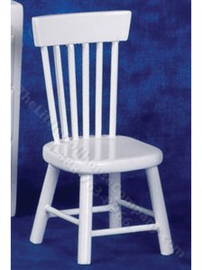 (image for) Miniature White Kitchen Chair for Dollhouse