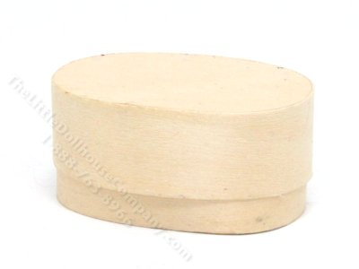 (image for) Miniature Wooden Hat Box for Dollhouses