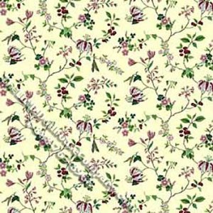(image for) Small Floral Pattern Miniature Wallpaper for Dollhouses