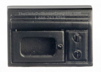 (image for) Miniature Black Microwave For Dollhouses