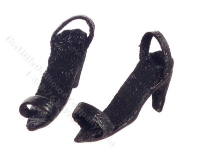 (image for) Miniature Black Leather High Heeled Shoes