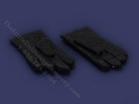 (image for) Miniature Black Gloves for Dollhouses