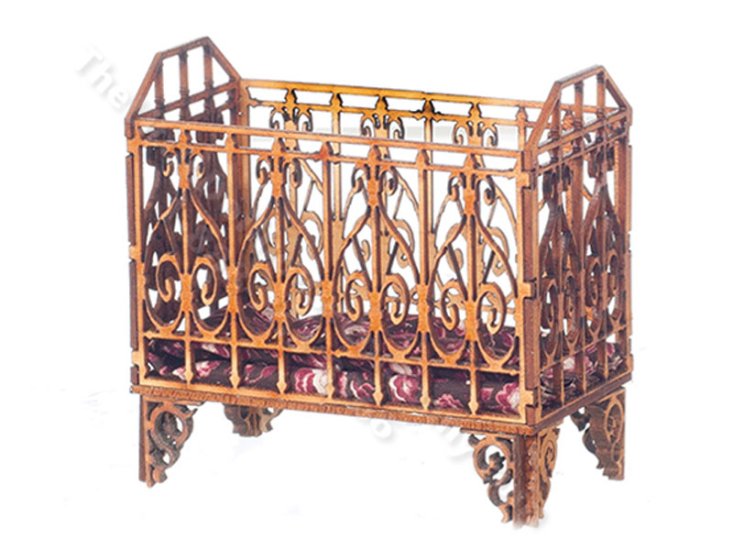 (image for) Miniature Baby Crib for Dollhouses