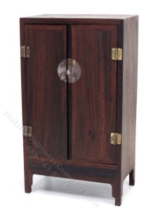(image for) Miniature Carved Ming Wardobe for Dollhouses