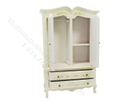 (image for) Vintage Miniature Floral Armoire Wardrobe for Dollhouses