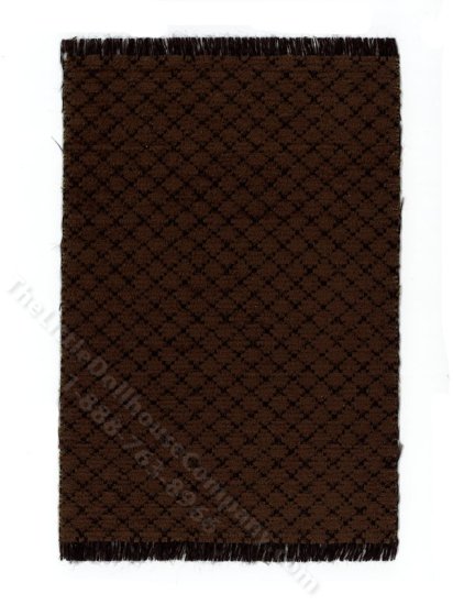 (image for) Miniature Green Diamond Rug for Dollhouses