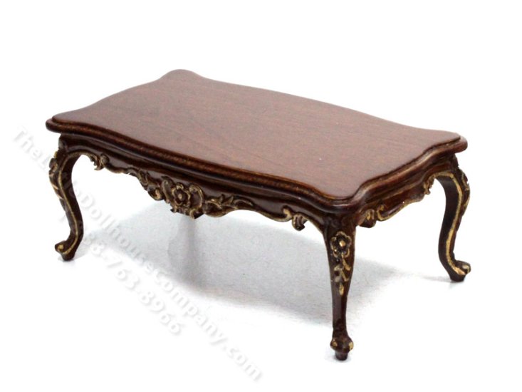 (image for) Miniature Walnut Coffe Table for Dollhouses