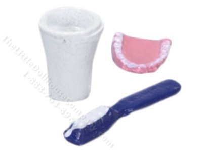 (image for) Miniature False Teeth Set for Dollhouses