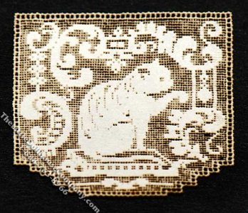 (image for) Miniature Laser Cut Cat Themed Doily for Dollhouses
