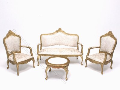 (image for) Miniature Full Scale Gilded Living Room Set