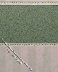 (image for) Miniature 3 pc. Green Leaf Wallpaper with Leaf Border Set