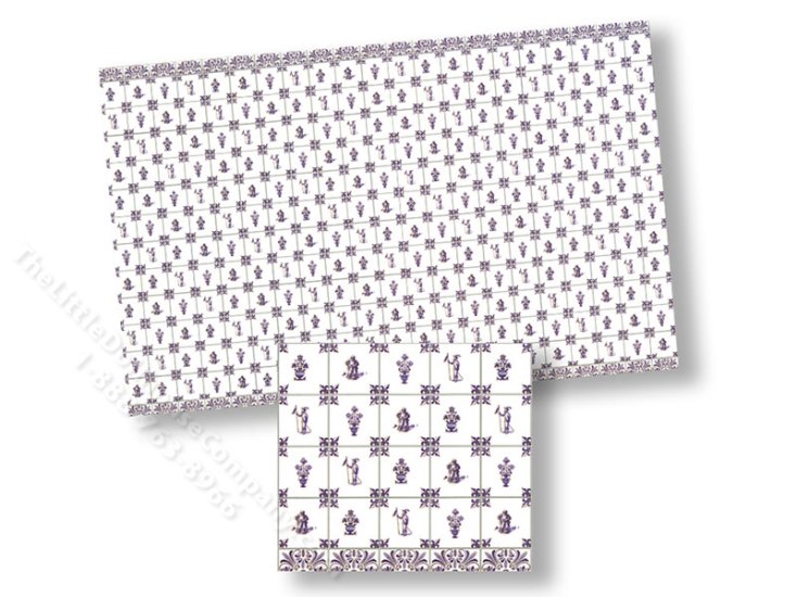 (image for) Dollhouse Scale Model Delft Wall Tiles