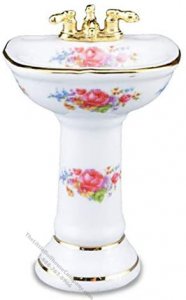 (image for) Miniature Sink Dresden Rose For Dollhouses