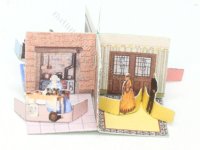 (image for) Miniature Pop-Up Folding Paper Doll House