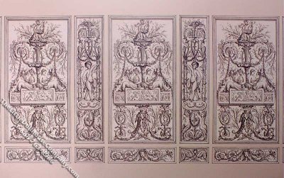 (image for) Art Panel Parchment Wall Scene Miniature Mural for Dollhouses