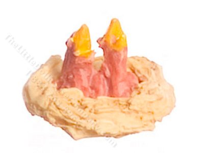 (image for) Miniature Baby Brid Nest for Dollhouses