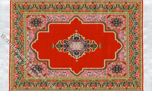 (image for) Miniature Rectangular Turkish Woven Rug for Dollhouses
