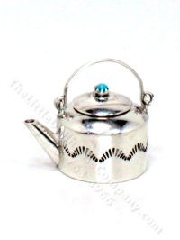 (image for) Handmade Miniature Sterling Silver Kettle
