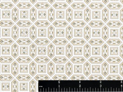 (image for) Octagon Tile Pattern Miniature Wallpaper for Dollhouse - Beige