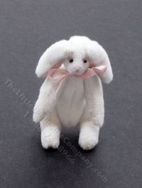 (image for) Miniature Stuffed Bunny Rabbit for Dollhouses