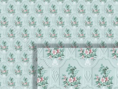 (image for) 1/2 Scale Wallpaper for Dollhouses
