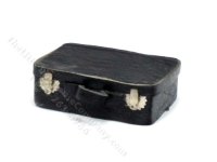 (image for) Vintage Miniature Black Suitcase for Dollhouses