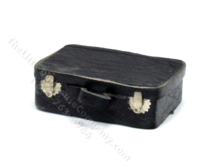 (image for) Vintage Miniature Black Suitcase for Dollhouses
