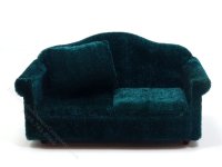 (image for) Miniature Green Velvet Couch with Cushion