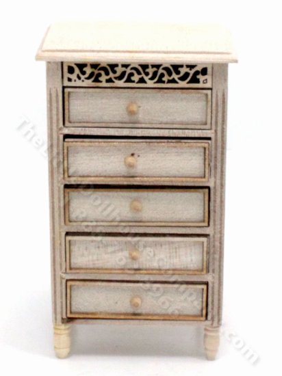 (image for) Miniature Unfinished Set of Drawers for Dollhouses