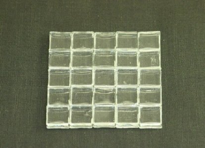 (image for) Miniature Glass Wall Blocks for Dollhouse Scale Models, 25/pk
