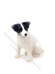 (image for) Miniature Black and White Jack Russell Terrier for Dollhouses