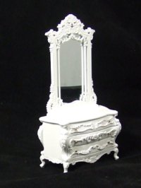 (image for) Miniature White Dresser with Mirror