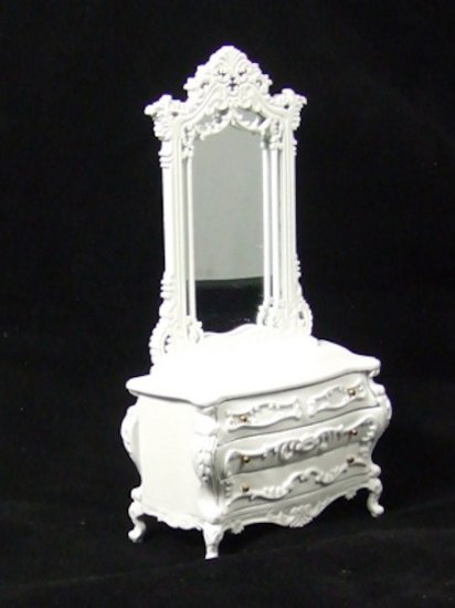 (image for) Miniature White Dresser with Mirror