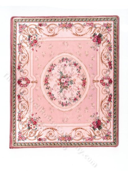 (image for) Miniature Small 'Eloise' Rug - Pink Floral