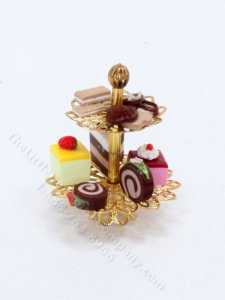 (image for) Miniature Tiered Cake Stands with Sweets