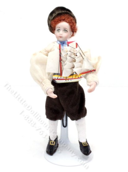 (image for) Redhead Boy Holding a Toy Boat by Dolls Dolls Dolls