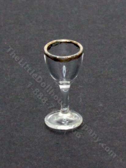 (image for) Miniature Gold-Rimmed Wine Glass by Gerd Felka