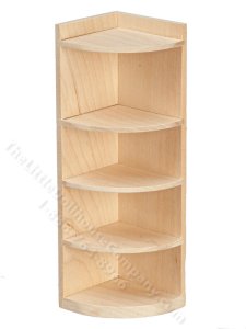 (image for) Miniature Corner Circular Shelf for Dollhouses, Unfinished