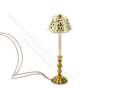 (image for) Miniature 12v Small Buffet Lamp for Dollhouses - Leopard