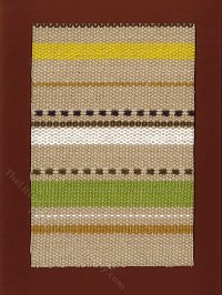 (image for) Miniature Grey and Green Striped Rug for Dollhouses