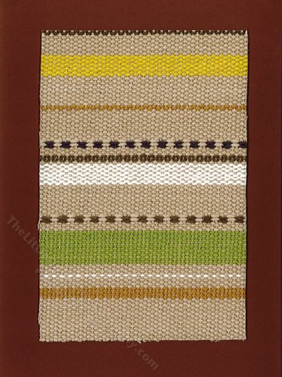 (image for) Miniature Grey and Green Striped Rug for Dollhouses