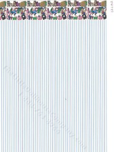 (image for) Toy & Blue Stripe Pattern Wallpaper for Dollhouses