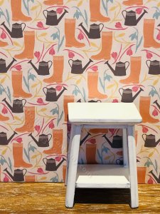 (image for) Dollhouse Scale Model Wallpaper - Spring Garden Tools - 3pc Set