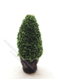 (image for) Miniature 2-1/2" Spruce Tree Topiary in Black Planter Pot