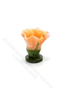 (image for) Miniature Glass Flower Vase for Dollhouses - Orange
