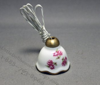 (image for) Dollhouse Scale Model Small Rose Hanging Lamp